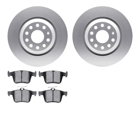 4302-74045, Geospec Rotors With 3000 Series Ceramic Brake Pads,  Silver